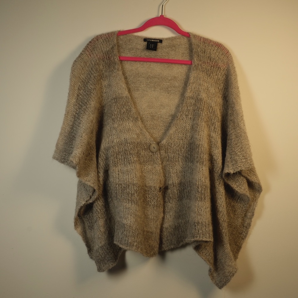 Sonja Marohn Tan Oversized Alpaca Knit Lagenlook Sweater